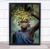 Suri Omo Valley Ethiopia Tribe Culture Portrait Girl Berries Wall Art Print