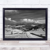 Tatry Poland Landscape Field Countryside Black & White Rural Wall Art Print