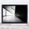 Black & White Diffused Light Geometric Window Building Person Shadow Print