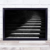 Steps Staircase Light Shadow Black & White Geometry Shapes Abstract Stone Print