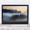 Alps Alpine Bavaria Bavarian Countryside Evening Field Fog Foggy Wall Art Print