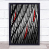 Architecture Abstract Geometry Shapes Lines Red Selective Colour Wall Art Print