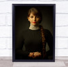 Braid Braids Braided Face Model Portrait Girl Woman Collar Pegah Wall Art Print