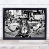 Broadway Street New York United States America Hat woman cowgirl Wall Art Print