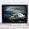 Landscape Iceland Snow Winter Cold Snowy Mountain Mountains Peak Wall Art Print