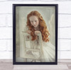 Portrait Child Chair Sit Sitting Creative Edit Poland Young Girl Wall Art Print