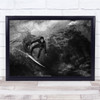 Action Man Seascape Sports Surfer Orkus Sport Board Splash Wave Wall Art Print