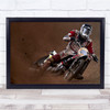 Speed Action Racer Speedway Motorbike Dust Freckles Sigma Canon Wall Art Print