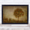 Tree Creative Edit Lonely Autumn Fall Texture Multiple Exposure Wall Art Print