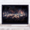 Vignette Mountain Mountains Ridge Landscape Sky Clouds Panorama Wall Art Print