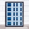 Abstract Architecture Graphic Window Windows House Facade Wall Wall Art Print