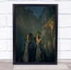 China Huangshan Mountains Landscape Traditional Mountain Cliff Wall Art Print