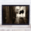 Couple Alleys Malcesine Italy Street Mood Vincenzopascale Blur Wall Art Print