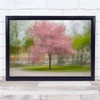 Creative Edit Tree Trees Cherry Blossom Sakura Bloom Pink Blur Wall Art Print