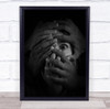 Eye Hands Fear Conceptual Freedom Prison Thriller Scary Creepy Wall Art Print