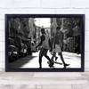 Havana Cuba Black & White Street Alley Football Road Ball Game Wall Art Print