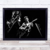 Band Stage Scene Gig Concert Music black and white Musician Wall Art Print