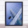 Blue Surfing Madrid Cristal Tower Cleaning Skyscraper Lines Wall Art Print