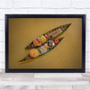 Boats Sales People Canoe Raft Ship Transportation Hat Trade Wall Art Print