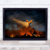 Fire Flame Disaster Catastrophe Accident Rescue Firefighter Wall Art Print
