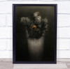 Flowers Red Moody Artistic Nature Charming Roses Still-Life Wall Art Print