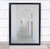 Hallway Corridor Arch Arches Architecture High Key High-Key Wall Art Print