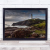 Landscape Seascape Lighthouse Cliff Rock Hill Coast Coastal Wall Art Print