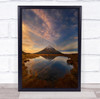 Mountains Sunrise Mount Taranaki Mt Mountain Lake Water New Wall Art Print