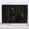 Woman Girl Horse Ride Riding Animal Forest Portrait Fantasy Wall Art Print