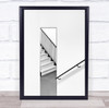 Architecture Contrast Black & White High Key Stairs Staircase Steps Print