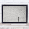 Beach Black & White Woman Person Bikini Small Alone Lonely Solitude Print