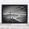 Landscape Earth Soil Hills Boys Mountains Alp Rocks Christian Cross Print