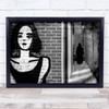 The Final Chapter spooky black and white man in hood graffiti woman Print