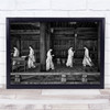 Monk Temple Sweeping Japan Monks Monastery Shrine Religion Wall Art Print