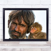 Nayyer_Reza Monkey Sleeping Monkey Man Pakistan Friendship Wall Art Print