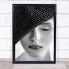 Person Closed Eyes Mood Emotion Feeling Hat Woman Portrait Wall Art Print