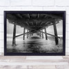 Pier Hurricane Storm Carolina Matthew USA Us United States Wall Art Print