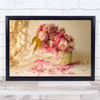 Sakura Cherry Blossoms Lace Curtain Still Life Vase Flower Wall Art Print