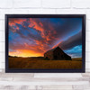 Palouse Washington Field Farmhouse Storm Sunrise Witness Of Sunset Print