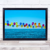 Balloons Sky Seaside Balloon Boat Sailboat Ship Landscape Wall Art Print