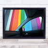 Colors Colours Colourful Rainbow Wall Facade Car Abstract Wall Art Print