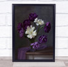 Flowers Tulips Still Life Purple Vase Flower Flora Floral Wall Art Print