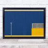 Lines Abstract Colors Architecture Yellow Blue Industrial Wall Art Print