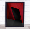 Abstract Red Geometry Shapes Architecture Lines Untitled Wall Art Print