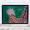 Aerial Phantom Sea Water Green Above Ocean Road Way Face Wall Art Print