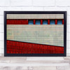 City Wall Window Red Shapes Geometry Facade Architecture Wall Art Print