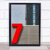 Cleaners Skyscraper Sky Seven Number Architecture Stripe Wall Art Print