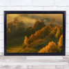 Landscape Mist Light Autumn Fall Trees House Countryside Wall Art Print