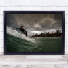 Surfing Wave Skyline Seascape Person Action Sport Splash Wall Art Print