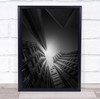 Architecture Low Key Dark Perspective Pole Tower Facade Wall Art Print